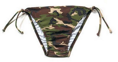 Camouflage Swimwear Camo String Bikini Bottom