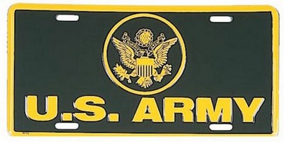 [ US Army License Plates US Made ]