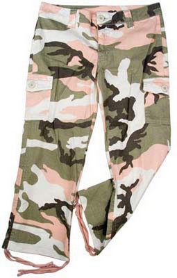 Girls Camoufllage Capris Girls Pink Camo Capri Pants