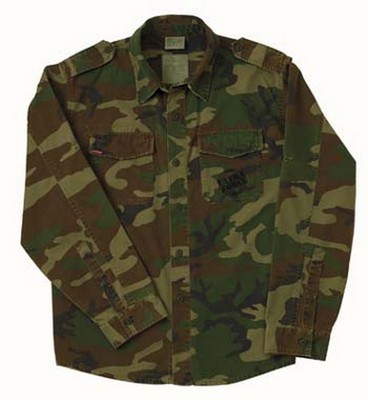 Camouflage Shirts Woodland Caom Vintage Fatigue Shirt