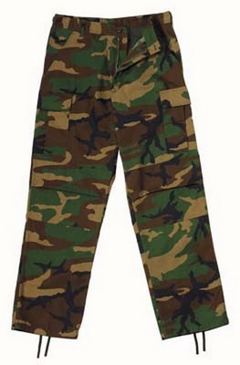 Camouflage Pants Woodland Camo Relaxed Fit Fatigue Pants 4XL