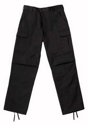 Fatigue Pants Black Relaxed Fit Fatigues 2XL