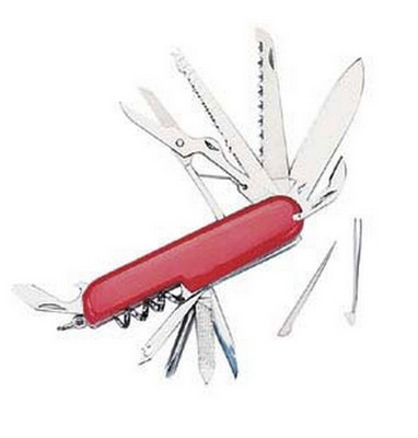 Swiss Aemy Type Knife - 11 Function Pocket Knife Red