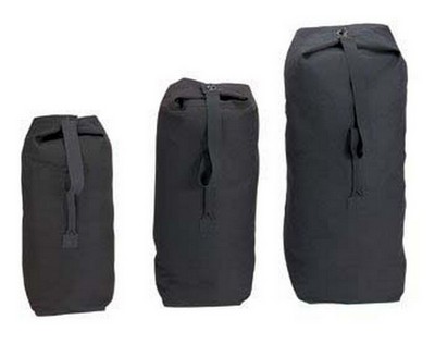 Jumbo Canvas Military Duffle Bags - Black Durfles