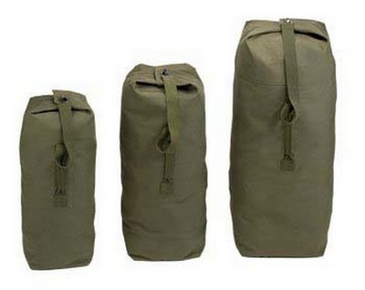 Jumbo Canvas Military Duffle Bags - Olive Drab Duffles