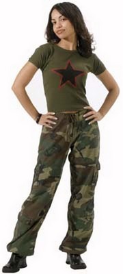 Womens Camouflage Fatigues Womens Vintage Paratrooper Fatigues 2XL