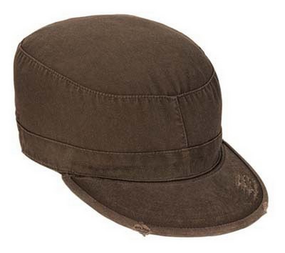 [ Military Caps Brown Vintage Fa ]