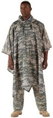 Camouflage Rain Ponchos Digital Camo Poncuo