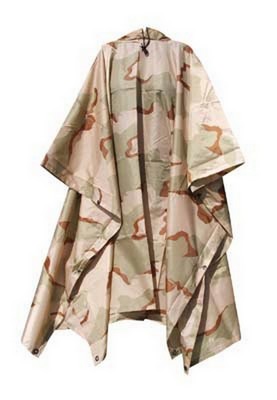 Camouflage Poncho Desert Camo Rain Poncho