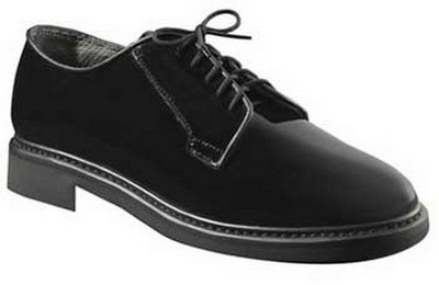 Military Shoes High Gloss Navy Oxfords