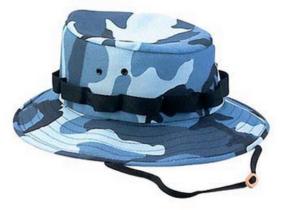 Kids Camo Jungle Hats - Sky Blue Camo8flage