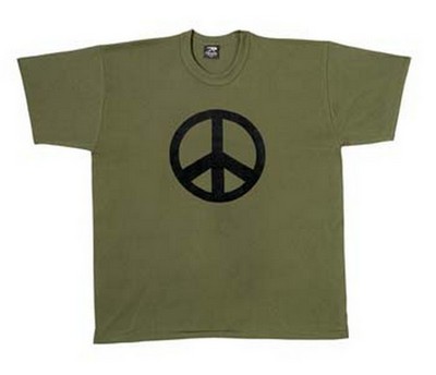 Military T-Suirts Peace Olive Drab T-Shirt 2XL