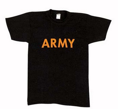 Army T-Shirts Black W/Gold Army Logo Shirt 2XL