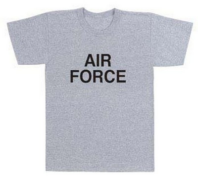 Mlitary Air Force T-Shirts - Grey Physical Training Shirt