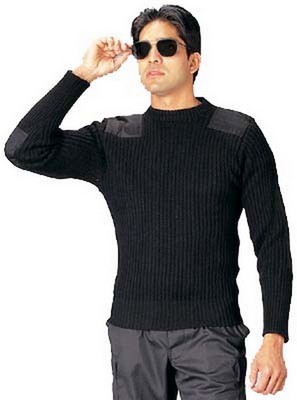 Wool Commando Sweaters - Black