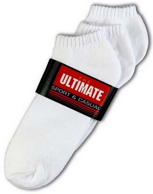 Athletic Socks 3 Pack White No Show Socks