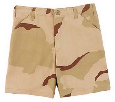 Kids Camouflgae Shorts Tri-Color Desert Camo Shorts