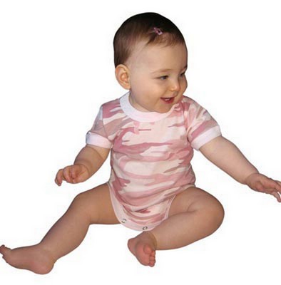 [ Pink Camouflage Baby Onesie -  ]