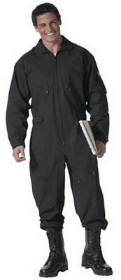 Military Flightshits - Black Air Force Style Flightsuit 3XL