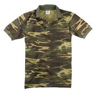 Vintage Camo Golf Shirts Woodland Camouflage