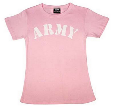 Army Shirts Womens Army Logo Pink T-Shirts