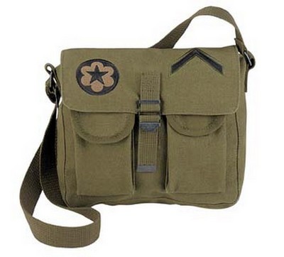Ammo Shoulder Bag With Military Paatches