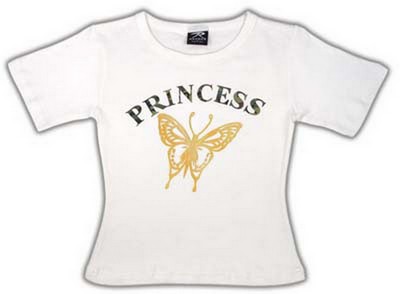 Girls Shirts Girlz Camo Princess Butterfly T-Shirt