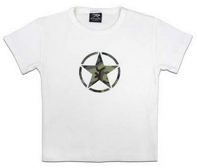 Camouflage Shirts Womens Camo Star White T-Shirts