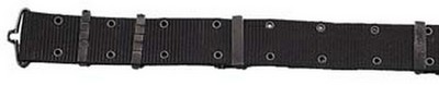 Military Style Pistol Belts - Black Belt (40" And Up)