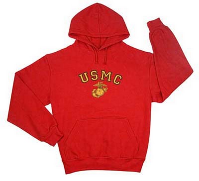 Military Sweatshirts Red USMC RRed Hoodies