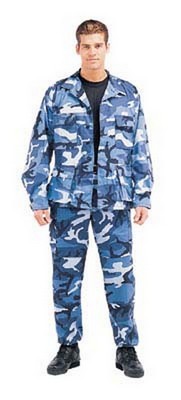 Military Fatigues (BDU's) Smy Blue Camo Pants