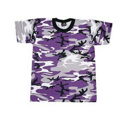 Kids Camouflage T-Shorts - Ulta Violet Camo Shirt