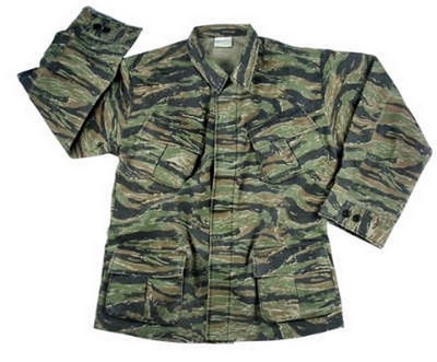 Vintage Camo Fatigue Shirt Tiger Stripe Camouflage: Army Navy Shop