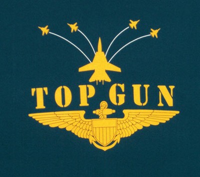 Top Gun T-Shirt Navy/Gold Top Shop Army Navy T: Gun Graphic