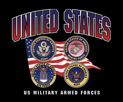 United States Military 4 Armed Forces T-Shirt: Army Navy Shop