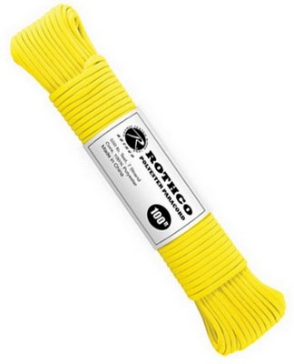 Safety Yellow Paracord 100 Feet 550 Lb Test Cord