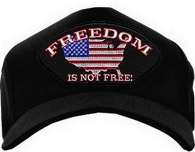 USA-Made Emblematic Cap - Freedom Is Not Free (Black): Army Navy Shop