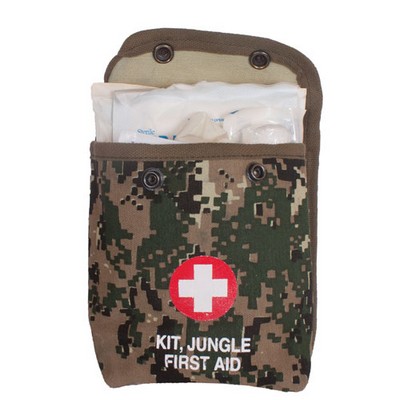 First Aid Kit in a Red Bag with Belt Loop