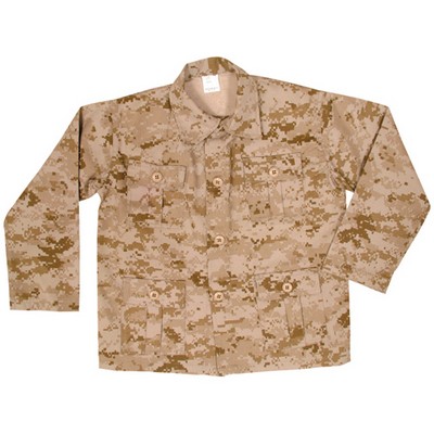 Boy's Four Pocket Camouflage Fatigue Shirt - Digital Desert: Army Navy Shop